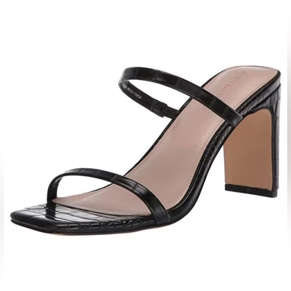 NWOT The Drop Women's Avery Square Toe Two Strap High Heeled Sandal